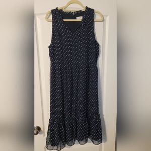 LOFT outlet navy sleeveless dress size 14
